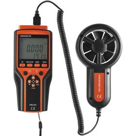 Portable Anemometer Split Design, Temp Range 14-140Fahrenheit, LED Screen Digital Air Speed & Temperature Meter, Wind Chill & Velocity Measuremen